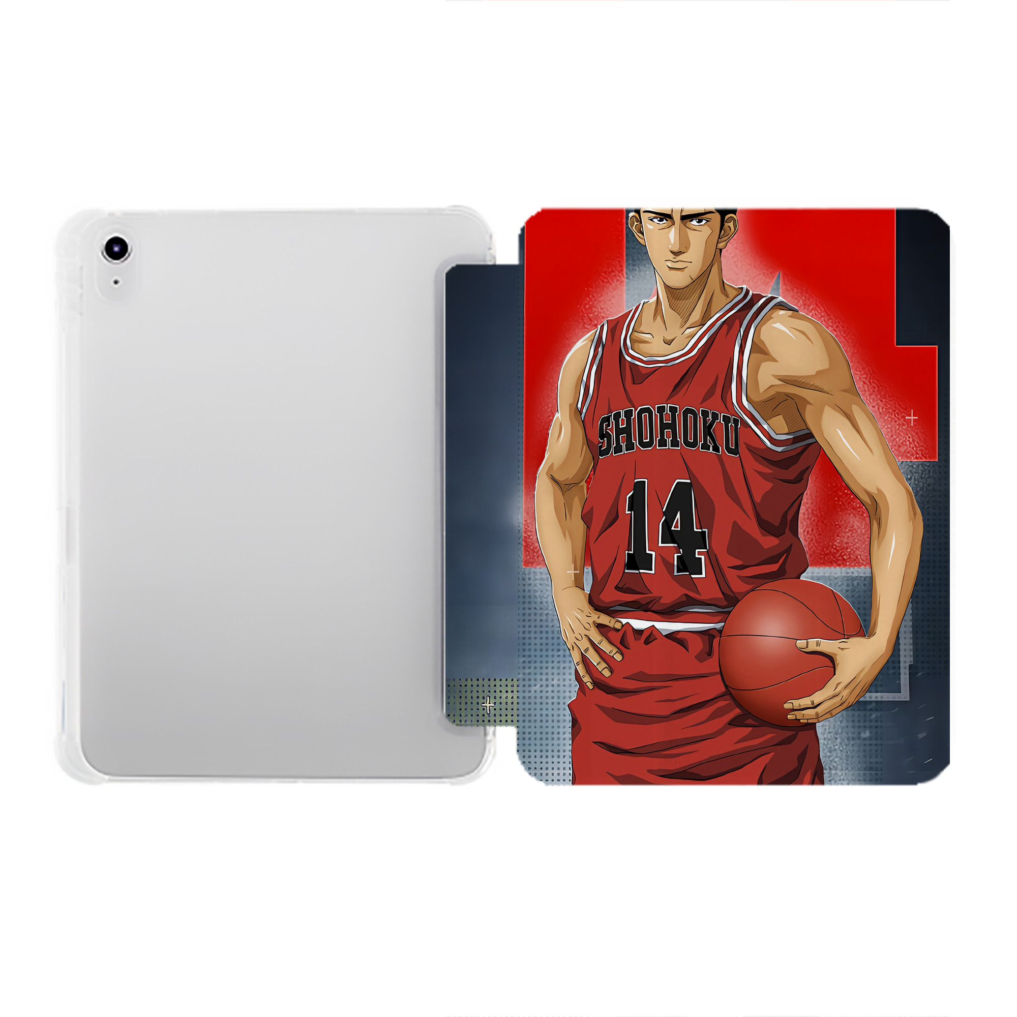 （画像用） SLAM DUNK／スラムダンク IPad ケース ペン収納付き 三つ折りスタンド PUレザー×シリコン 対応機種9.5/10.5/10.9インチ